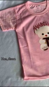 Kaos oblong anak perempun usia 2-10thn atasan lengan pendek anak cewek gambar bear