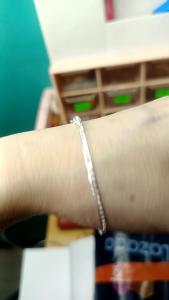 legit silver mens 2mm flat bracelet