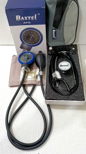 Baxtel APG Blue Ring Aneriod Sphygmomanometer With Black Stethoscope Deluxe