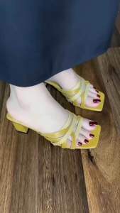 Gót dây nữ quai lá đan cao 5phân lạ mắt và cuốn hút Ma 015