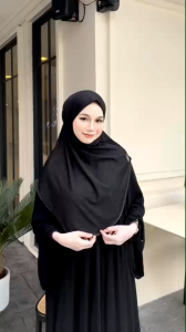 ฮิญาบสวมสำเร็จอัดลายในตัว หน้านิ่ม