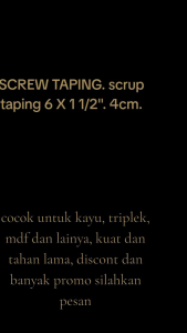 SCREW TAPING: Scrup Taping 6 X 1 1/2\" & 4cm