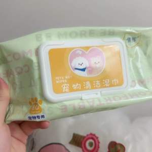 Pet wipes 80 pumping cats to remove tear marks eyes and ear wipes dog teeth and paws宠物湿巾80抽猫咪去泪痕眼部耳部湿巾狗狗牙齿爪子清