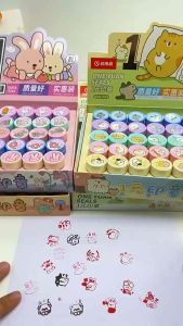 (Set 2 Cái) - Đồ Chơi Đóng Dấu Gấu Mèo Thỏ Trái Cây Cute