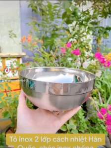 Tô Inox 2 lớp cách nhiệt Hàn Quốc - Chén inox Bát Inox chống nóng Cherry cao cấp - gia dụng Nari