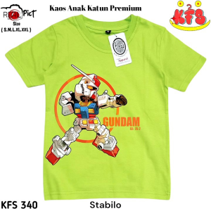 KFS 340 Baju Kaos Distro Anak Laki-laki Robot Gundam