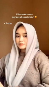 Hijab SegiEmpat Bella Square Fashion Premium Anti Letoy Bahan Polycotton Warna 50 Jahitan Necy  Kerudung
