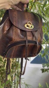 Balo mini 2hand da rắn.n màu phong thủy cực xinh của Nhật  -T808