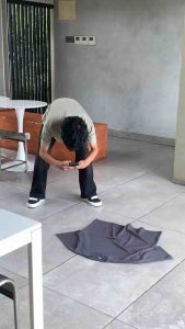 Vokse - T-shirt Polos Boxy Dark Grey Cotton Combed 20s