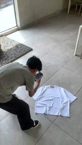 Vokse - T-shirt Polos Boxy Putih Cotton Combed 20s