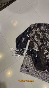 Kemeja Batik Cowok Lengan Panjang Acara Resmi Pernikahan Bisnis Formal DLL