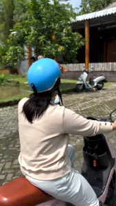 Helm Retro Troper Motor/Listrik/Sepeda Free Pet Transparan