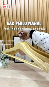 Hanger kayu model palangan/lusin