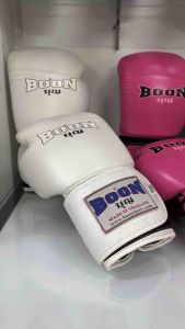 New Version Boon Genuine Cowhide Leather Compact Style Velcro Muay Thai Boxing Gloves