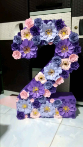 standee 2ft size with paper flowers