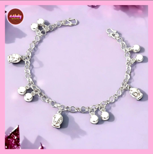 🌈AAbaby Galleries AA1107 Original Baby Silver Anklet Bracelet Tweety Bird Bells & Mini Drum Bells (Rantai Kaki/Tangan/Gelang Kaki Bayi/Kanak)