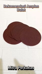 Amplas Bulat / Amplas Velcro 4inch / Amplas Kayu Tempel Bulat Mesin Gerinda 4" Set 5pcs