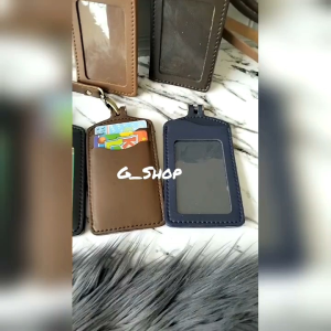Name Tag ID Card Kulit Holder Murah