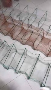 Lú bát quái 18 khung Lú 12 cửa ngục dài 4m mắt lưới 15p khung 25 x 35cm Bắt Tôm Fishing Bắt Cá