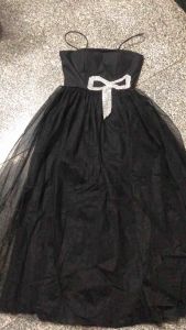 Gv352-đầm đen cup ngực phối lưới dưới 55kg