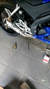 Knalpot Sc Project Sandblash Leher Bluemoon R15 v2 v3 Cbr150r Cb150r Gsxr150 Xabre Vixion Byson Sonic Satria fu Mx King