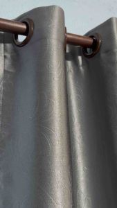 ผ้าม่านประตูหน้าต่างสีเทาปีกคุณภาพสูง กันแสง 95%-98% ลายกราฟิกสุดหรู