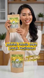 Teh Daun Moringa Uncang 35 Uncang 100% Daun Moringa Organik Premium Grade Moringa Oleifera Herbal Tea Tea Bags