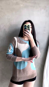 BEATRICE STD SIZE KNIT TOP-sweater wanita rajut