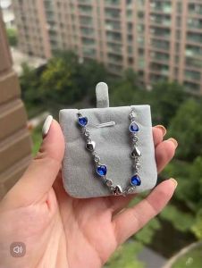 สร้อยข้อมือเงินแท้ Heart of the Ocean กำไลเพชร Moissanite กําไลข้อมือผู้หญิง สร้อยข้อมือเพชร พร้อมส่ง คุณประกอบไปด้วย