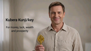 Kubera kunji/ key (gold -plated) for money  luck business wealth and prosperity