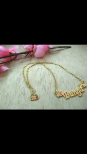 Liontin kalung nama terbaru/ Nama Custom/Lapis emas 24 k