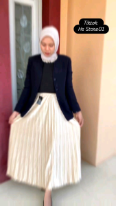 Rok Plisket Bludru Premium Panjang Rok Korean Style Rok Kekinian Panjang Dengan Kualitas Bahan Super Lembut Tebal Dan Jatoh