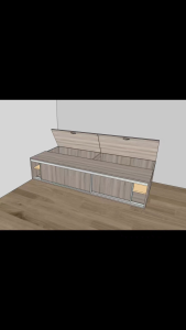 Storage bed customize for helper room/store room/kids room /smaller room/bomb shelter/utility