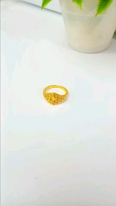 Cincin Titanium Motif Ukir tidak luntur