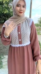 TERLARIS JESICCA DRESS GAMIS YURAI BRUKAT KOMBINASI POLOS BUSUI FRIENDLY WANITA DEWASA JUMBO BISACOD