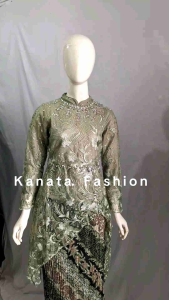 Setelan Kebaya Modern Tunik Kejora Belah Full Payet Mutiara // Set Kebaya Modern Kekinian // Kebaya Wisuda Payet // Kebaya Jumbo