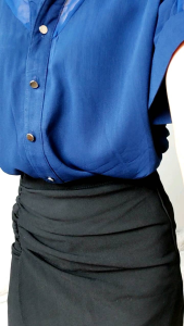 2197 Stellisa Patchwork Collar Top Atasan Polos Wanita