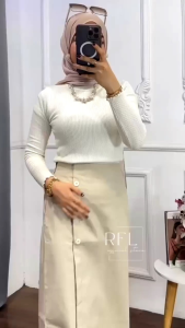 Rok Panjang Wanita Luna Skrit Semi A Line