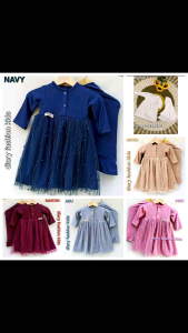 Gamis Bayi Dan Anak Perempuan / Aziel Syari Kids / Sudah Termasuk Hijab / S.0-6bulan(6kg) / Ukuran 0-3 Tahun / Bahan Jersey Premium + Variasi Tulle Mutiara / Imut Dan Lucu
