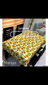Table Cloth Sunflower Design Washable 4/6/8 Seater