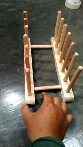 Rak Piring Kayu Rak Geelas kayu rak tutup panci 7 selot