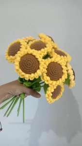 Ready Stock!! Tidak PO!! Buket Bunga Rajut/Bunga Matahari/Sun Flower/Bunga Matahari Rajut/Buket Wisuda