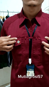 Baju kemeja tactical free bordir nama lengan panjang pria wanita pdl pdh kerja lapangan kantor