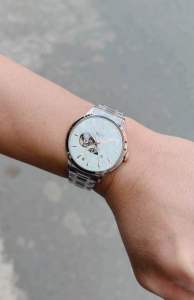 ĐỒNG HỒ NAM CHÍNH HÃNG Orient RA-AS0101S10B (RA-AS0101S00C) Automatic Sun And Moon Gen 6 White Dial Silver Stainless