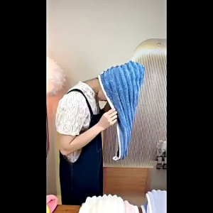 Handuk Kain Pengering Rambut / Handuk Kepala Keramas Bahan Microfiber Penyerap Air