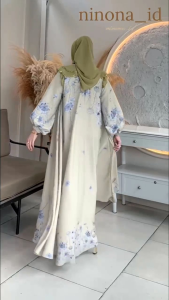 SARA SET 2 IN 1 SET HIJAB NINONA DRESS GAMIS MODE TERBARU TERLARIS BEST SELLER BY ORIGINAL