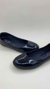 D123 รองเท้าคัทชูผู้หญิง หัวมน ส้นแบน/สูง 1 นิ้ว รองเท้านักศึกษา ถูกระเบียบ คัทชูนักศึกษา พร้อมส่ง