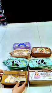 Capybara Transparent Multi-Layer Pencil Case – Large Capacity Stationery Pouch for Boys and Girls (Canvas + PC)