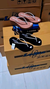 LOZTA Sandal Jepit Wanita Terbaru Wedges Tebal Diamond Putih 01 Series