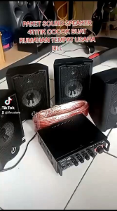 PAKET SOUND SPEAKER CRIMSON WITH AMPLIFIER BLUETOOTH ECHO FM RADIO